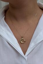 14 Ayar Altın  Ay Yıldızlı Kolye Ucu 507 - Görsel 6