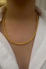 14 Ayar Altın 50 cm Burgu Zincir Kolye 324