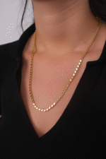 14 Ayar 60 cm Pullu Arpa Zincir Kolye 90 - Görsel 2