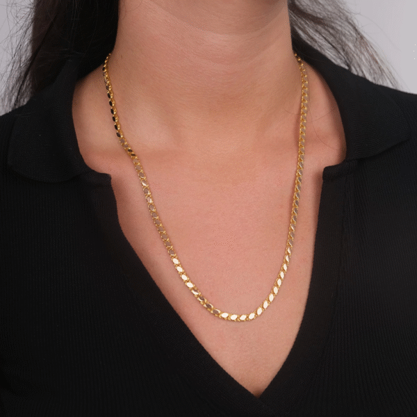 14 Ayar 60 cm Pullu Arpa Zincir Kolye 90