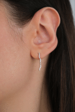 14 Ayar Beyaz Altın Dalagalı Düğün Seti 78 - Görsel 5