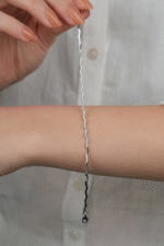 14 Ayar Beyaz Altın Dalagalı Düğün Seti 78 - Görsel 7