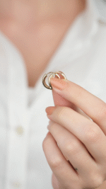 14 Ayar Altın Sade Kalın Halka Küpe 987 - Görsel 5