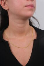 14 Ayar Altın 60 cm Burgu Zincir Kolye 184 - Görsel 4