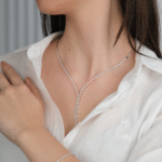 14 Ayar Beyaz Altın Dalagalı Düğün Seti 78