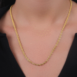 14 Ayar Altın 70 cm Burgu Zincir Kolye 161