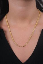 14 Ayar Altın 70 cm Burgu Zincir Kolye 161