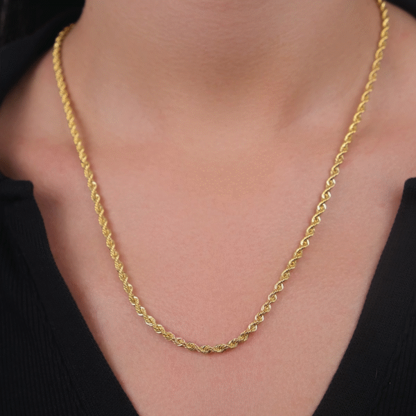 14 Ayar Altın 70 cm Burgu Zincir Kolye 161