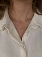 14 Ayar Altın A Harf Kolye 693 - Görsel 5