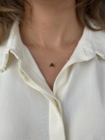 14 Ayar Altın A Harf Kolye 693 - Görsel 4