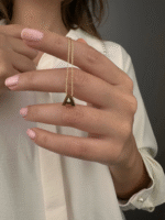 14 Ayar Altın A Harf Kolye 693 - Görsel 6