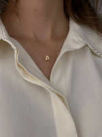 14 Ayar Altın A Harf Kolye 693 - Görsel 2