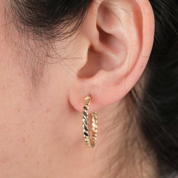 14 Ayar Altın Burgu Küpe 829