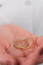 14 Ayar Altın Burgu Küpe 829 - Görsel 3