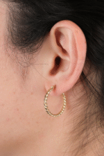 14 Ayar Altın Burgu Küpe 829 - Görsel 2