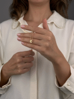 14 Ayar Altın C Harf Kolye 517 - Görsel 3