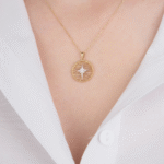 14 Ayar Altın Taşlı Kuzey Yıldızı Kolye 552