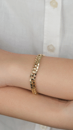 14 Ayar Altın Taşlı Zincir Bileklik 953 - Görsel 2