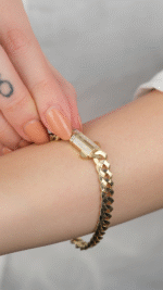 14 Ayar Altın Taşlı Zincir Bileklik 953