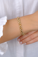 14 Ayar Altın Taşlı Gurmet Zincir 793 - Görsel 3