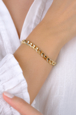 14 Ayar Altın Taşlı Gurmet Zincir 793 - Görsel 2