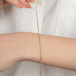 14 Ayar Altın İnce Toplu Boncuk Bileklik 865