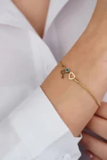 14 Ayar Altın Anahtar Sallantılı Bileklik 575 - Görsel 2