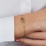 14 Ayar Altın Anahtar Sallantılı Bileklik 575