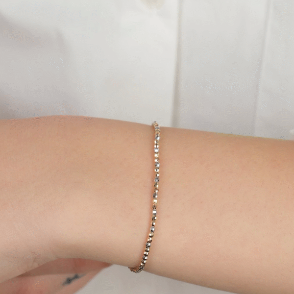 14 Ayar Altın İnce Toplu Bileklik 864