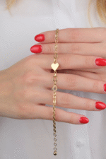 14 Ayar Altın Kalpli Bileklik - Görsel 4