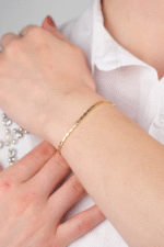 14 Ayar Altın Sade Elips Bileklik 714 - Görsel 3