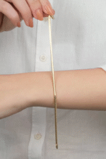 14 Ayar Altın Sade İtalyan Zincirli Bileklik 965 - Görsel 2