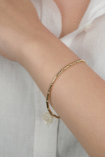 14 Ayar Altın Sade Silindir Bileklik 928 - Görsel 3