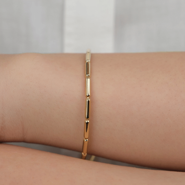 14 Ayar Altın Sade Silindir Bileklik 928