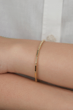 14 Ayar Altın Sade Silindir Bileklik 928 - Görsel 2