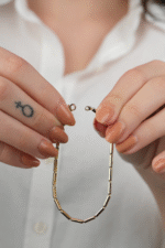 14 Ayar Altın Sade Silindir Bileklik 928 - Görsel 5