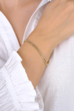 14 Ayar Altın Gurmet Zincir Bileklik 755 - Görsel 2