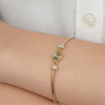 14 Ayar Altın Çiçekli  İtalyan Zincir Bileklik 958