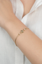 14 Ayar Altın Çiçekli  İtalyan Zincir Bileklik 958 - Görsel 3