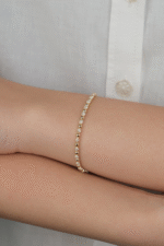 14 Ayar Altın Toplu Taşlı Bileklik 914 - Görsel 2