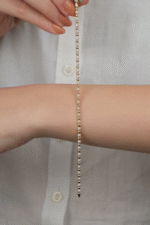 14 Ayar Altın Toplu Taşlı Bileklik 914 - Görsel 4