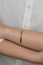 14 Ayar Altın Sade Desenli Bileklik 759