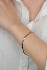 14 Ayar Altın Sade Desenli Bileklik 759 - Görsel 2