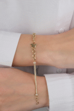 14 Ayar Altın Yıldız Bileklik 657 - Görsel 2