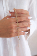 14 Ayar Altın Ataç Zincir Bileklik 452 - Görsel 3