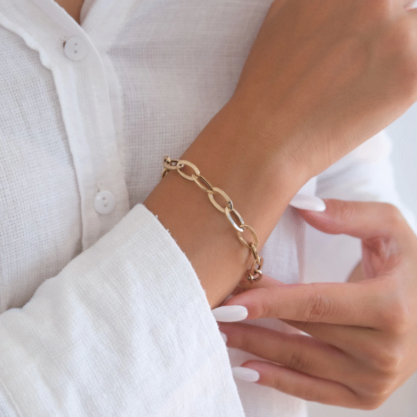 14 Ayar Altın Ataç Zincir Bileklik 452