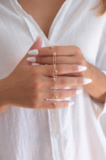 14 Ayar Altın Top Detay Ataç Zincir 451 - Görsel 3