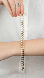 14 Ayar Altın Sade Zincir Bileklik 918 - Görsel 5