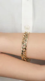 14 Ayar Altın Sade Zincir Bileklik 919 - Görsel 3