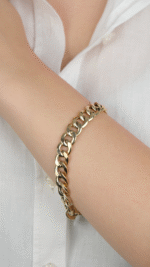 14 Ayar Altın Sade Zincir Bileklik 918 - Görsel 4